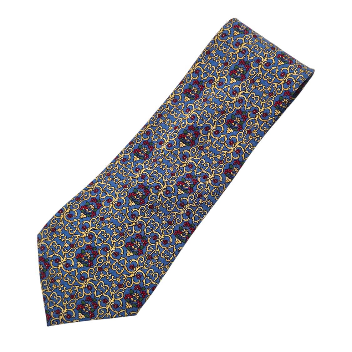 90s 프랑스 니나리치 실크 꽃바구니 넥타이 상품이미지2