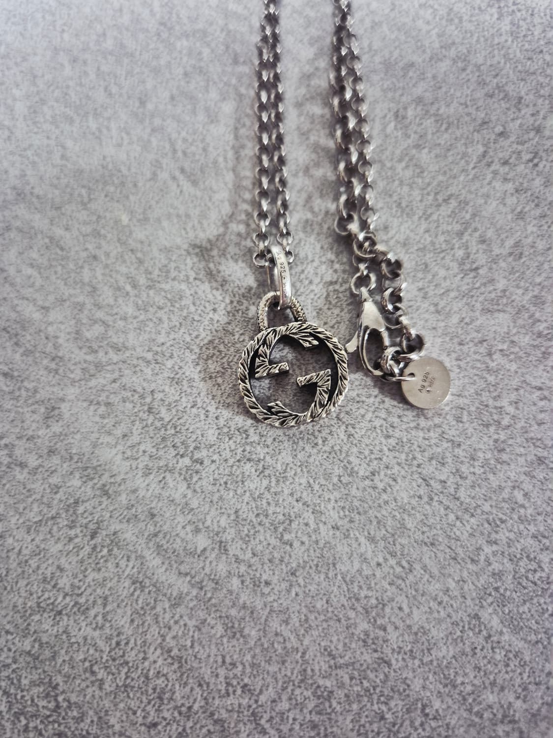 구찌 인터로킹 목걸이 남녀공용 (상태좋음) 상품이미지2