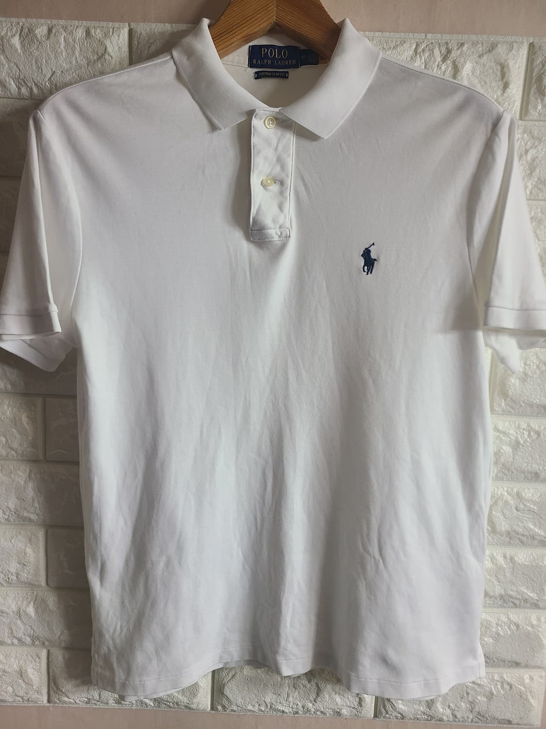 폴로 랄프로렌 화이트 반팔 카라티(95) 상품이미지1