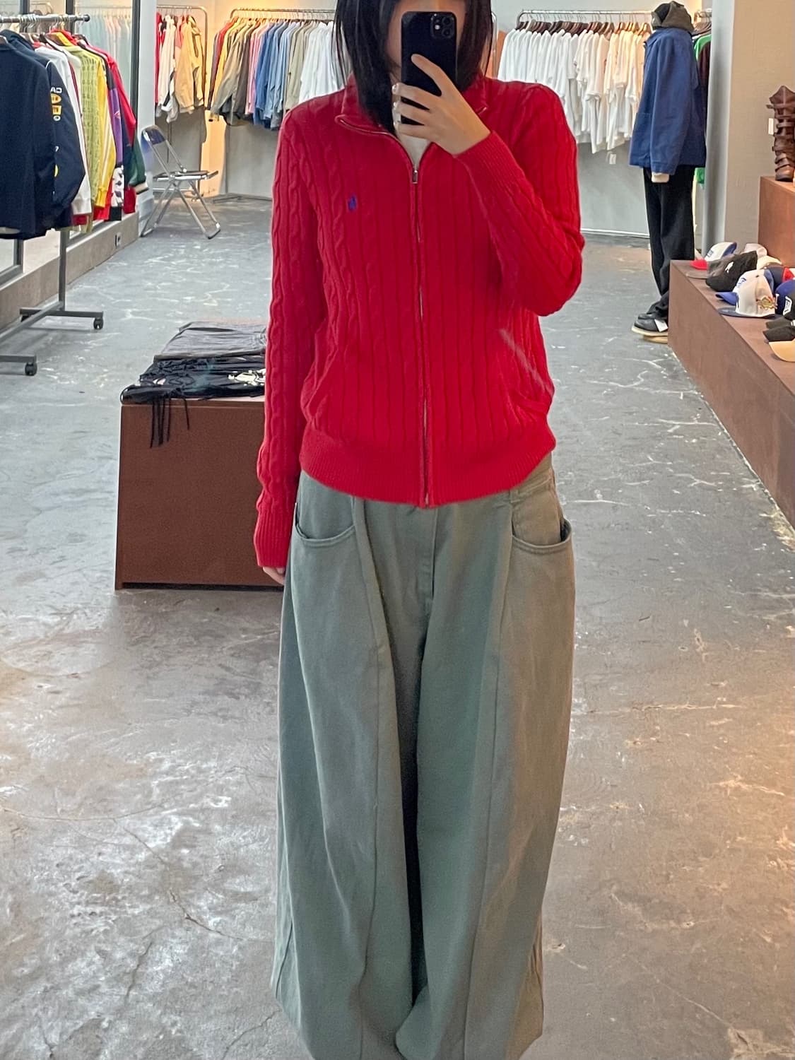 폴로 랄프로렌 스포츠 포니로고 꽈배기 스웨터 집업 H1151 상품이미지1