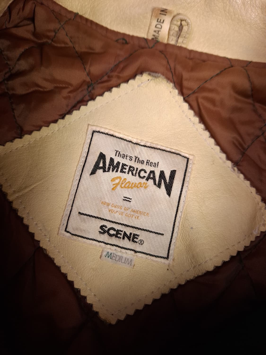 오리지날 80's 일본판 SCENE  울,레더 바시티자켓 상품이미지3