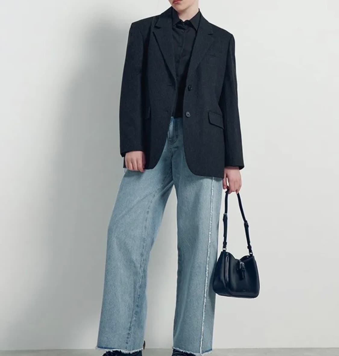 무탠다드 울 플란넬 오버사이즈 블레이저 L 상품이미지1