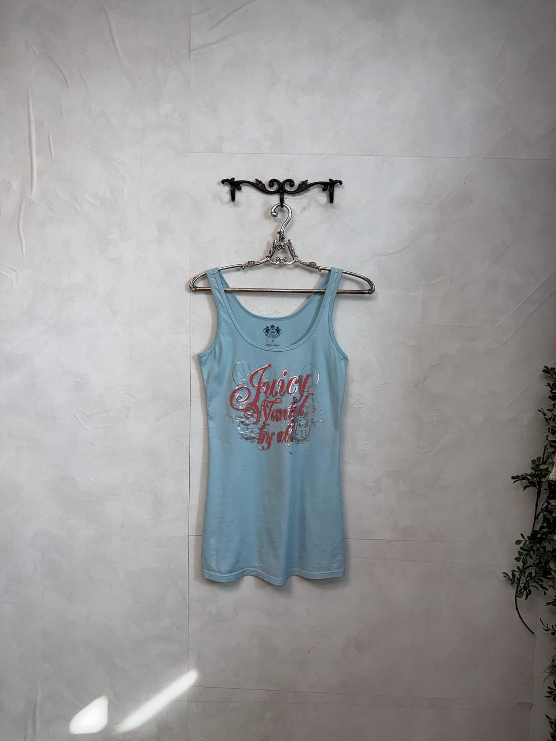 Juicy Couture pink blue lettering 슬리브리스 상품이미지5