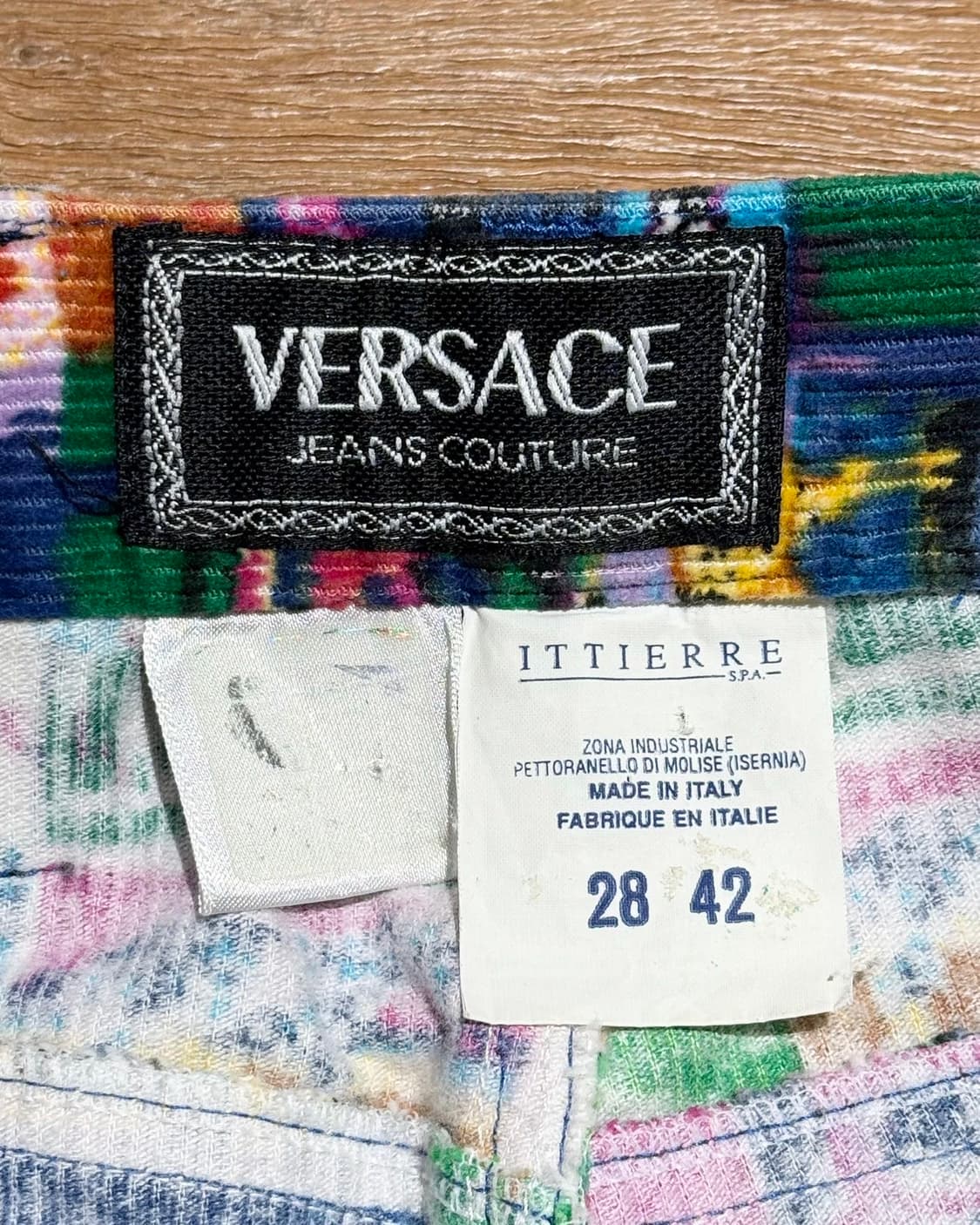 베르사체 진스 쿠튀르 90s 멀티컬러 홀스 코듀로이 팬츠 상품이미지7