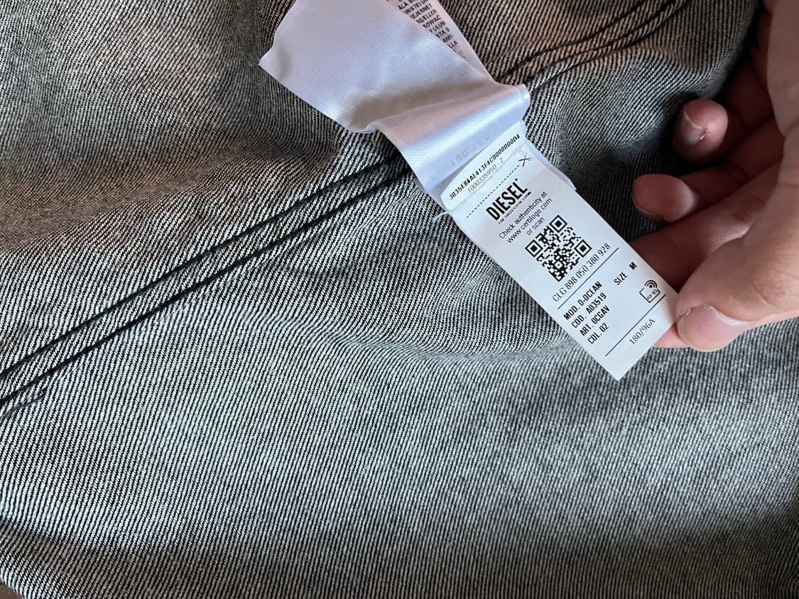 디젤 D 오션 웨스턴 셔츠 - 블랙:다크 그레이 M 상품이미지7