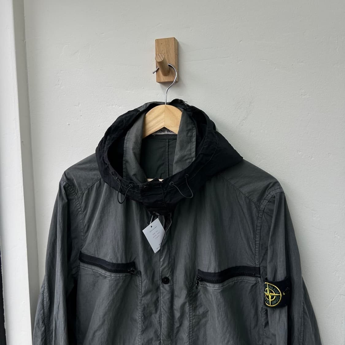 16581 - 스톤아일랜드 가먼트다잉 후드 자켓 상품이미지1