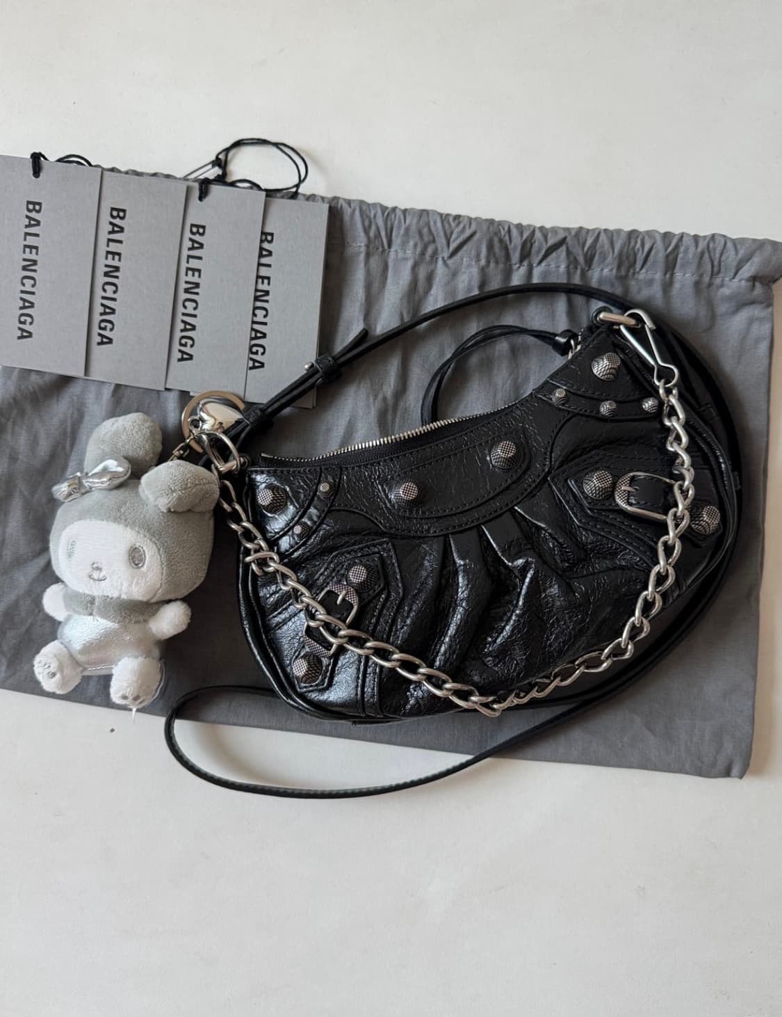 발렌시아가 르카골 미니 체인백 블랙 상품이미지2