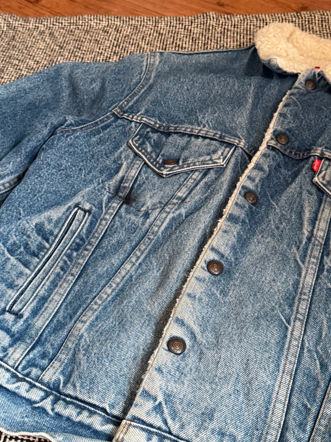 7,80s USA 리바이스 쉐르파 트러커 44R(XL) 상품이미지3