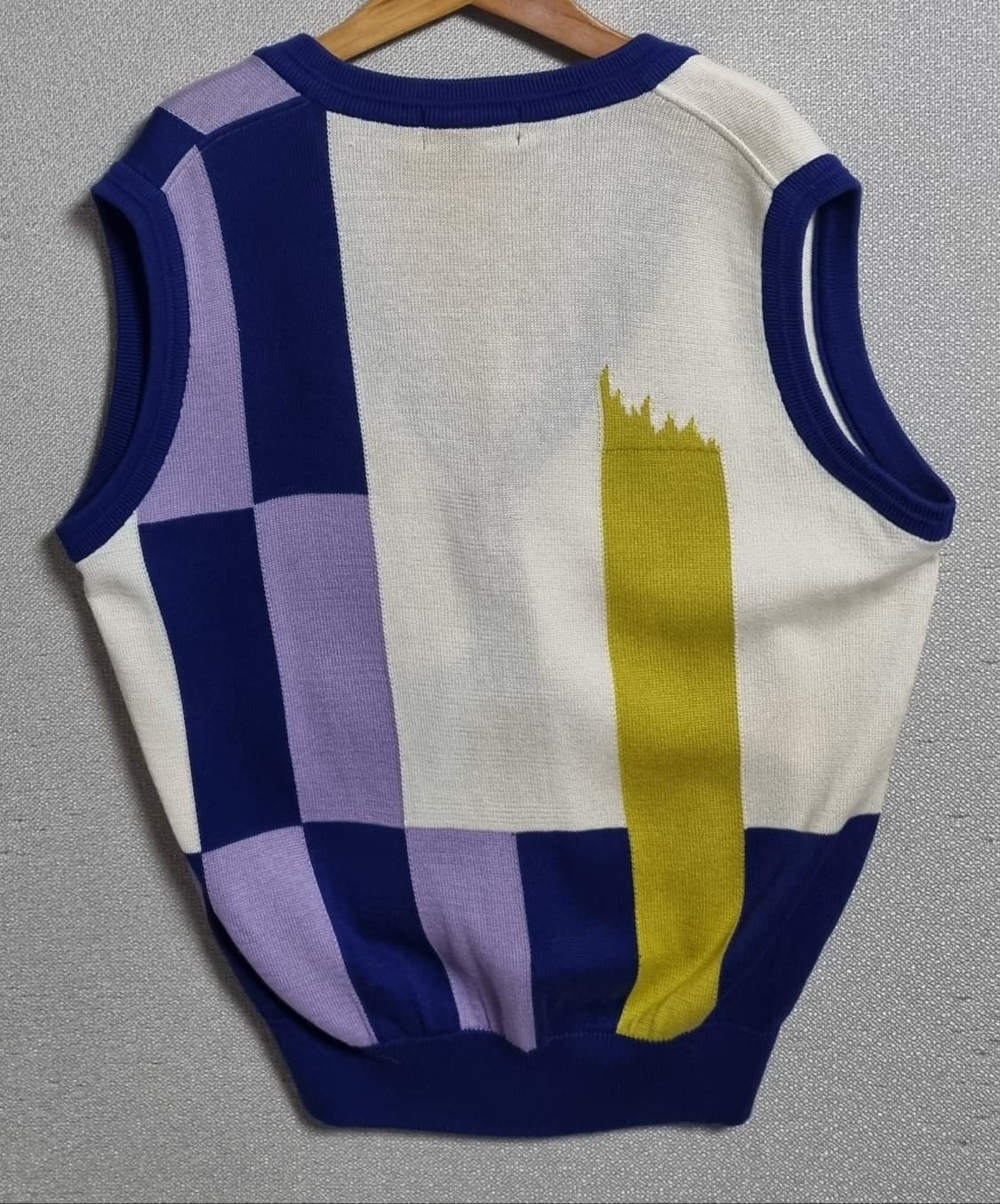 L (100) KENZO 겐조 코튼100% 빈티지 니트 조끼 베스트 상품이미지2