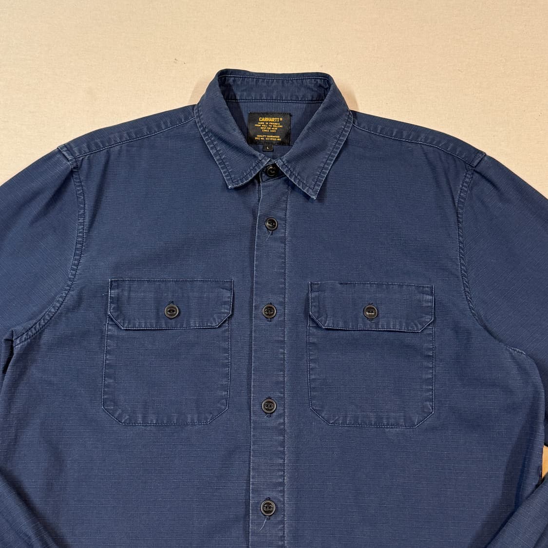 L) 칼하트 네이비 립스탑 워크웨어 셔츠 상품이미지3