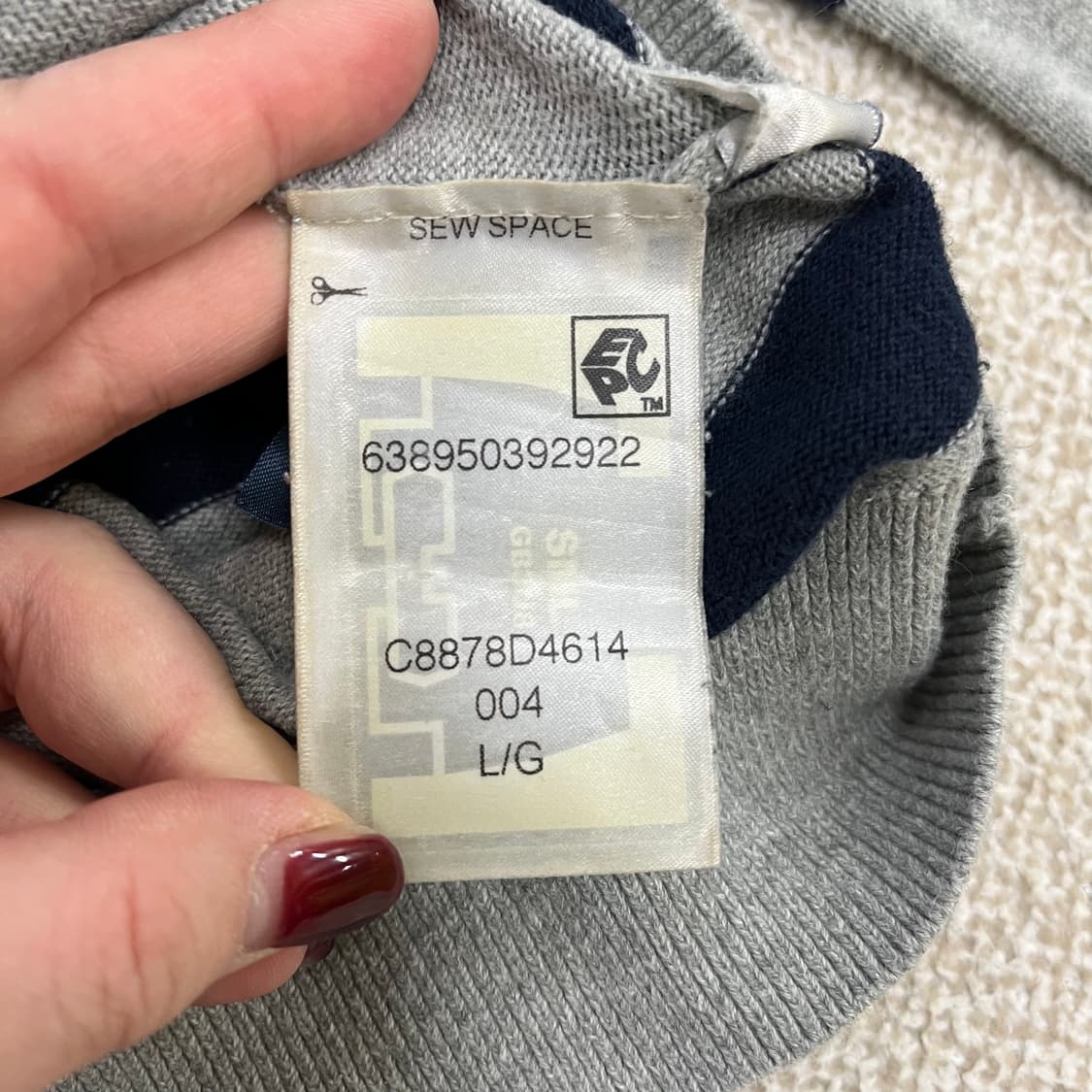 [L] 타미힐피거 스트라이프 크루넥 니트 스웨터 맨투맨  0119M1 상품이미지3