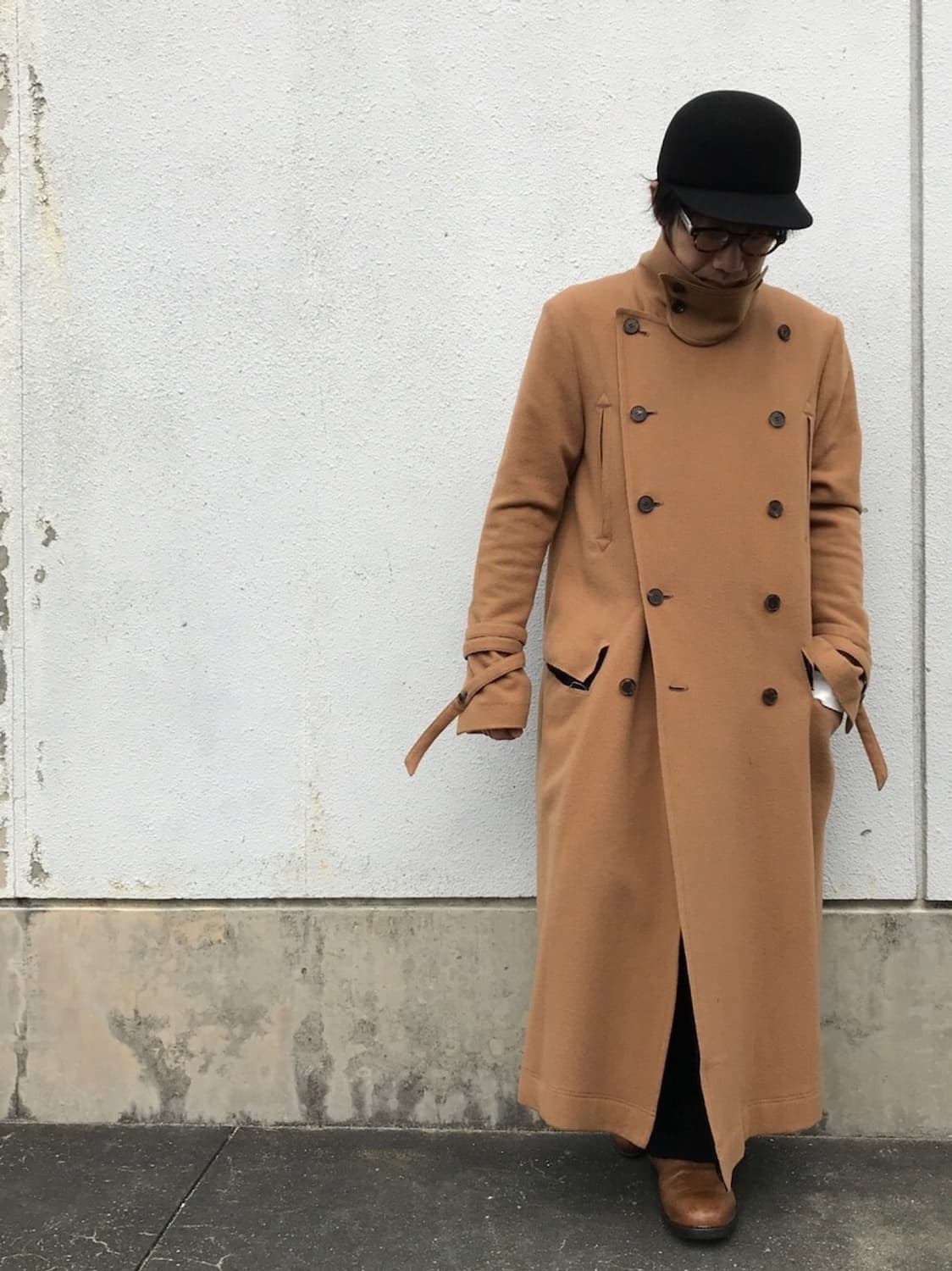 Bed J.W. Ford  2017 소매브레스트 하이넥커프 더블 롱 코트 상품이미지2