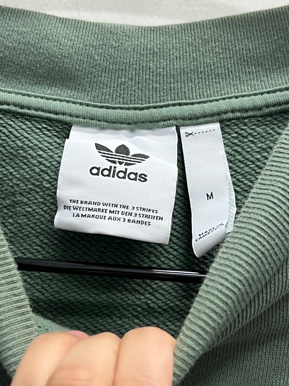 아디다스 오리지날 트레포일 빌로고 오버핏 맨투맨 그린 상품이미지4