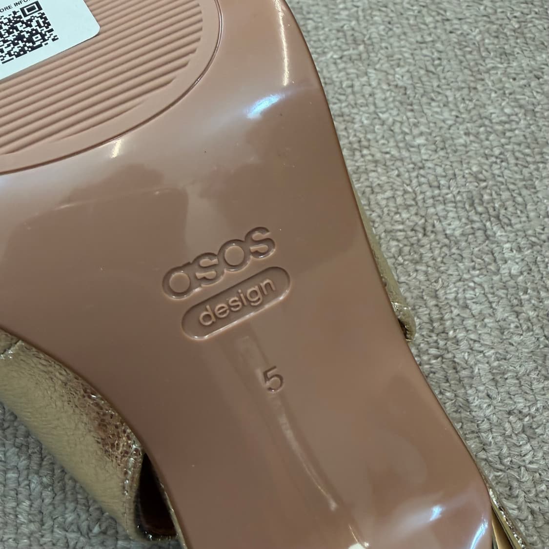 ASOS  mid heel 미드힐 리본 골드 힐 슈즈  상품이미지5