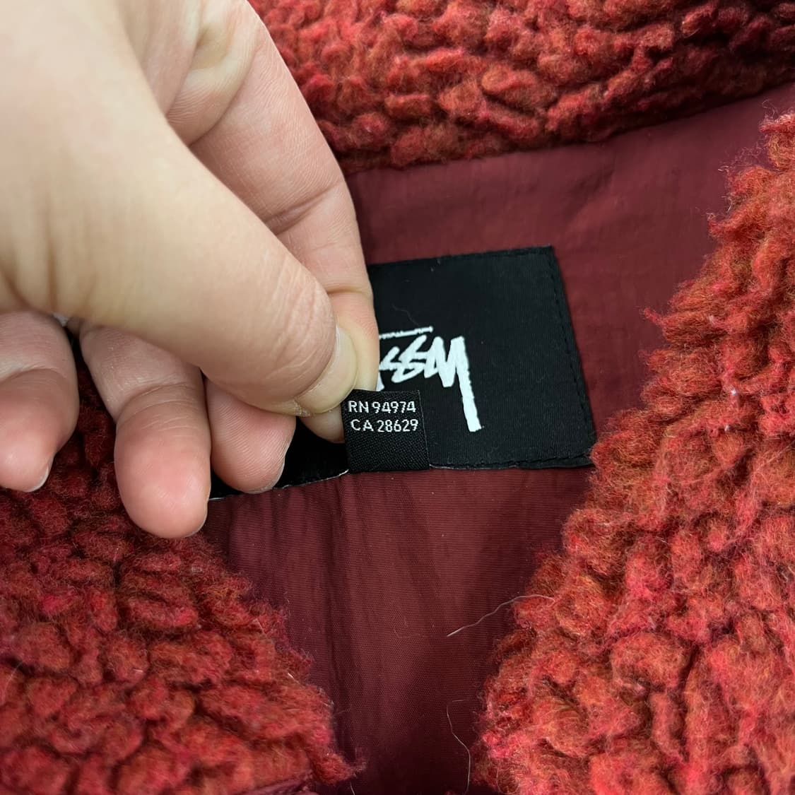 95 스투시 쉐르파 버튼 자수 카라넥 플리스 자켓  상품이미지5