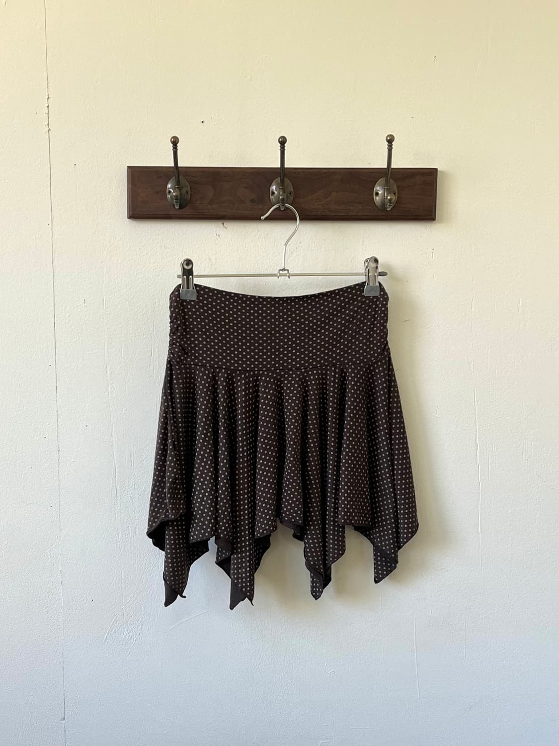 LA 브라운 도트 밴딩 스커트 상품이미지1