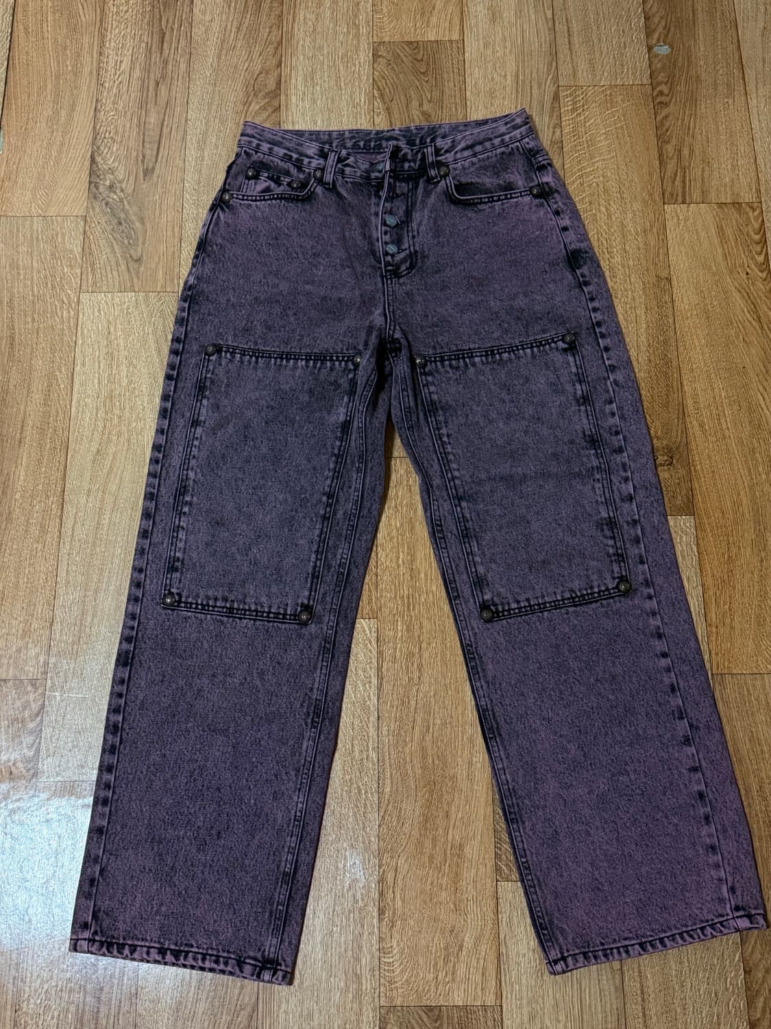 떠그클럽 더블니 데님 퍼플 2 상품이미지1