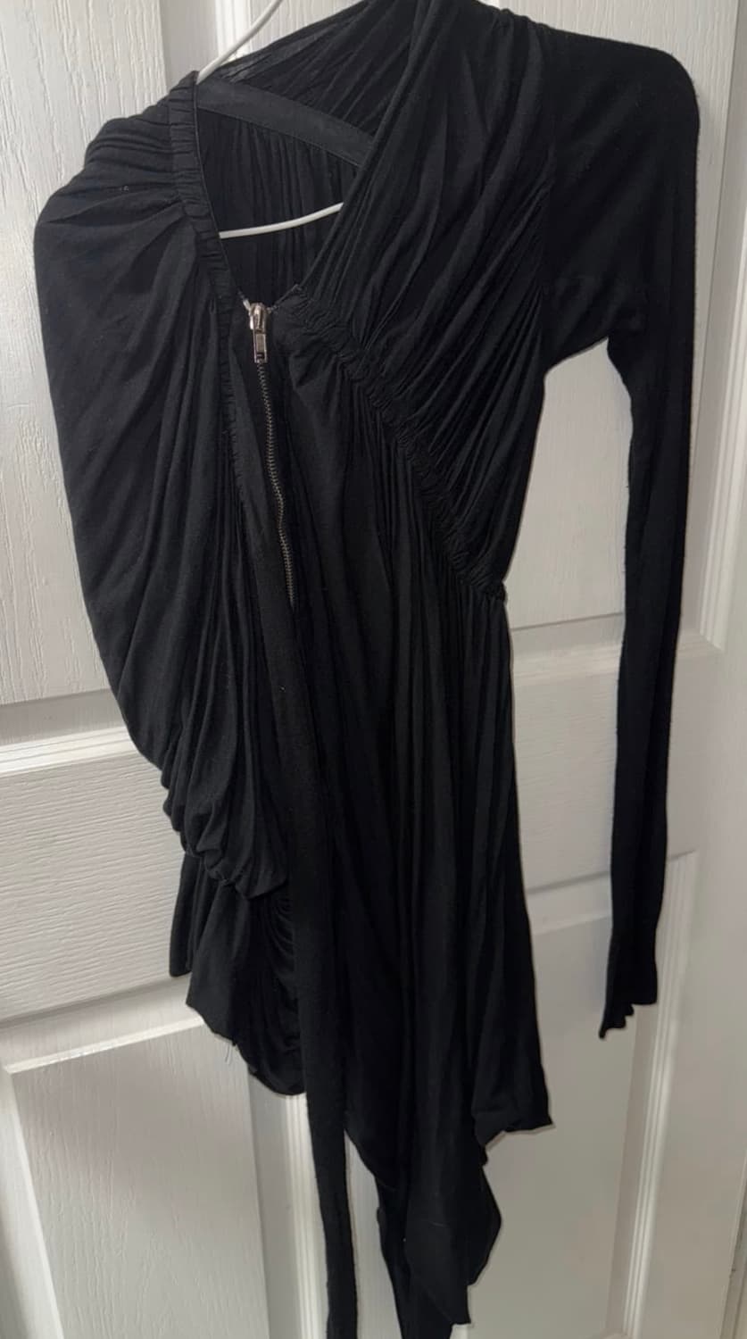 릭오웬스 드레이핑 가디건 블랙 38 상품이미지1