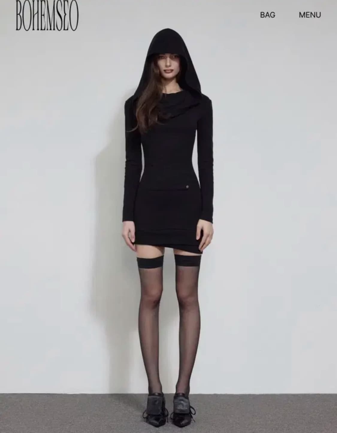 (오늘만이가격) 보헤미안서울 카울 후디 후드 미니 드레스 원피스 보헴서 상품이미지1