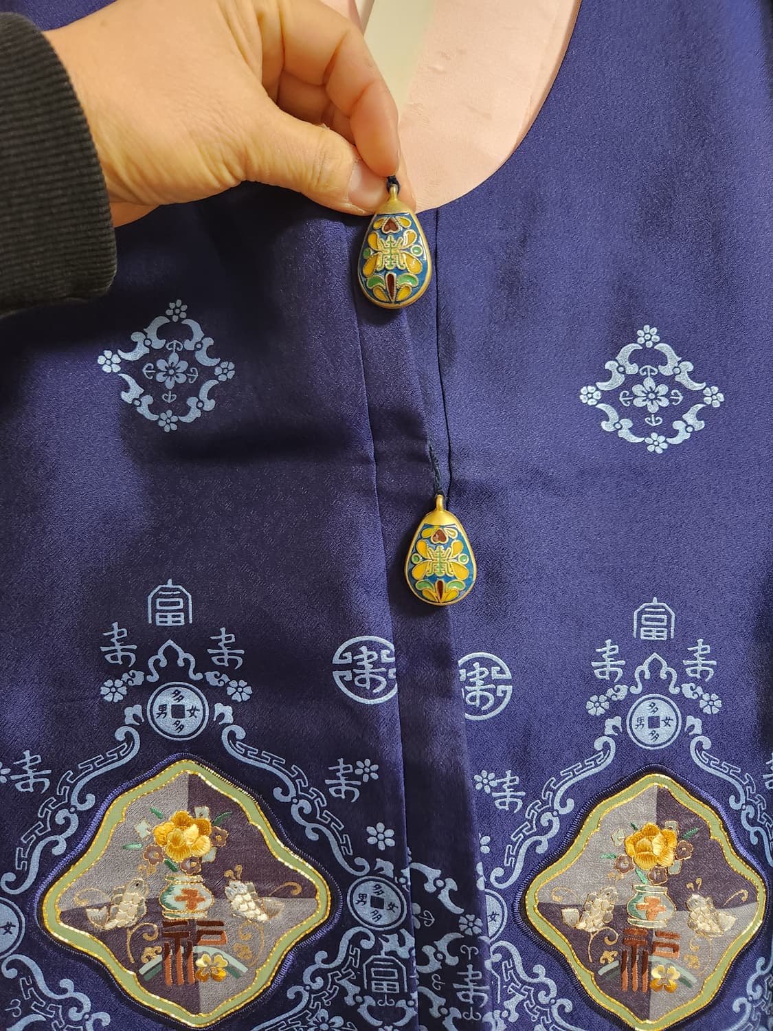 남자 칠보단추 한복 4피스 세트100~105 상품이미지4