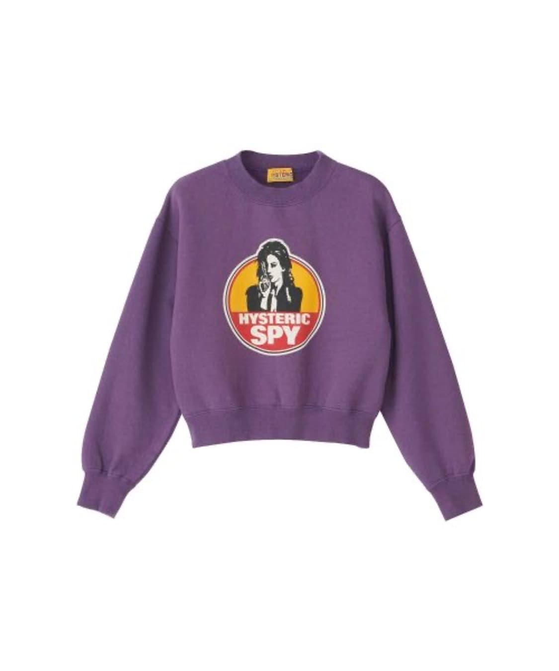 히스테릭글래머 걸 프린팅 SPY 크롭 맨투맨 상품이미지1
