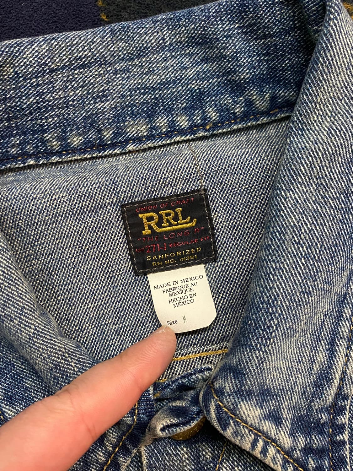 rrl 더블알엘 lot271 인디고 데님 자켓 상품이미지2