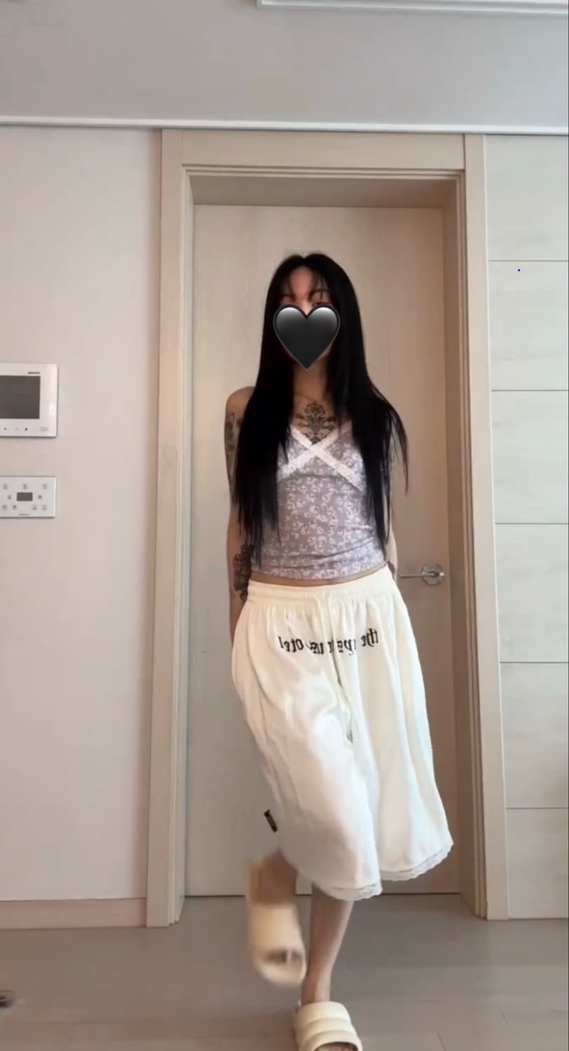 더미스테리어스호텔 미호 오리엔탈 플라워 패턴 걸스 슬리브리스 나시 퍼플 상품이미지3