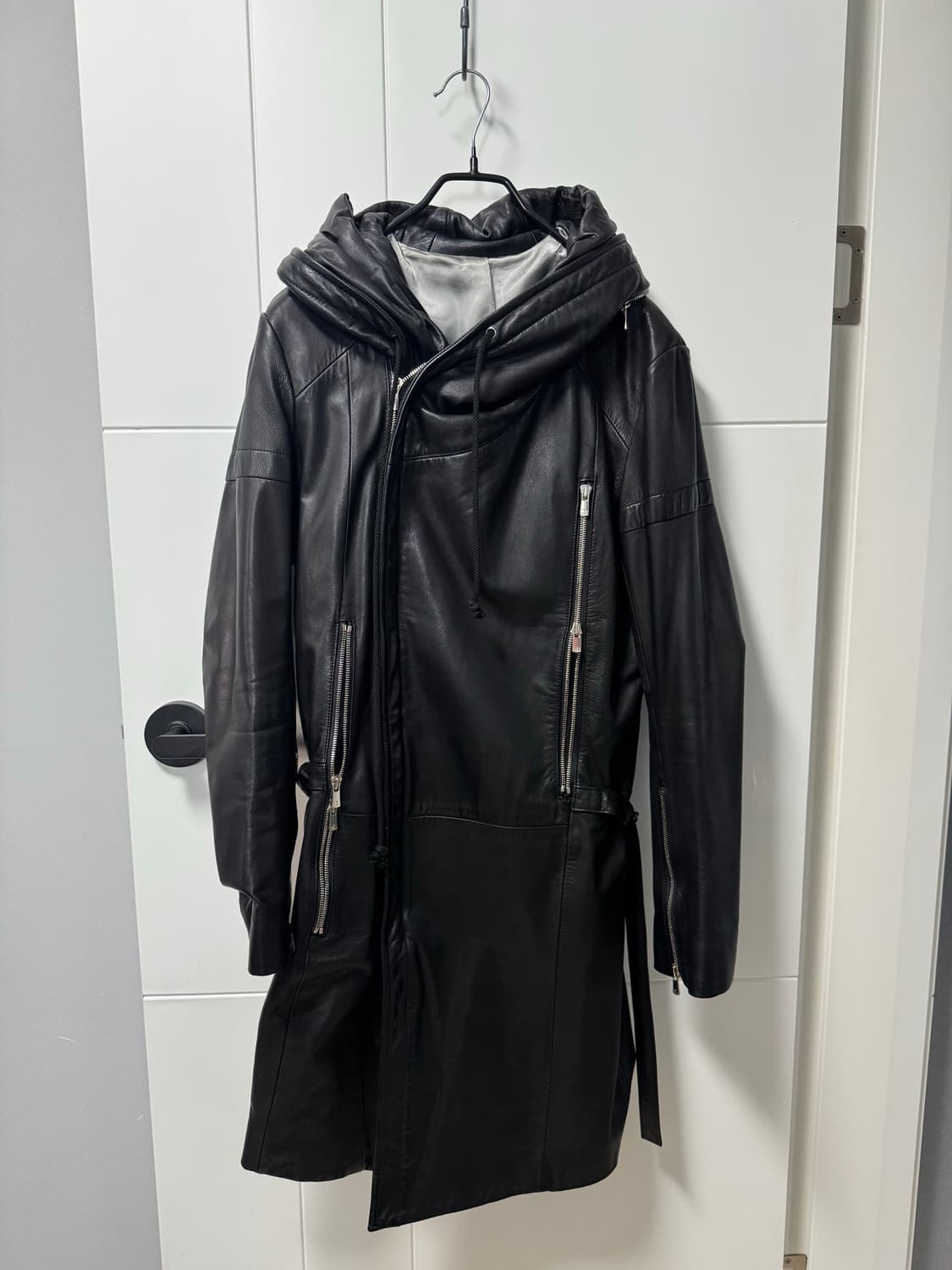 Bajra ninja hood leather  jacket  상품이미지1
