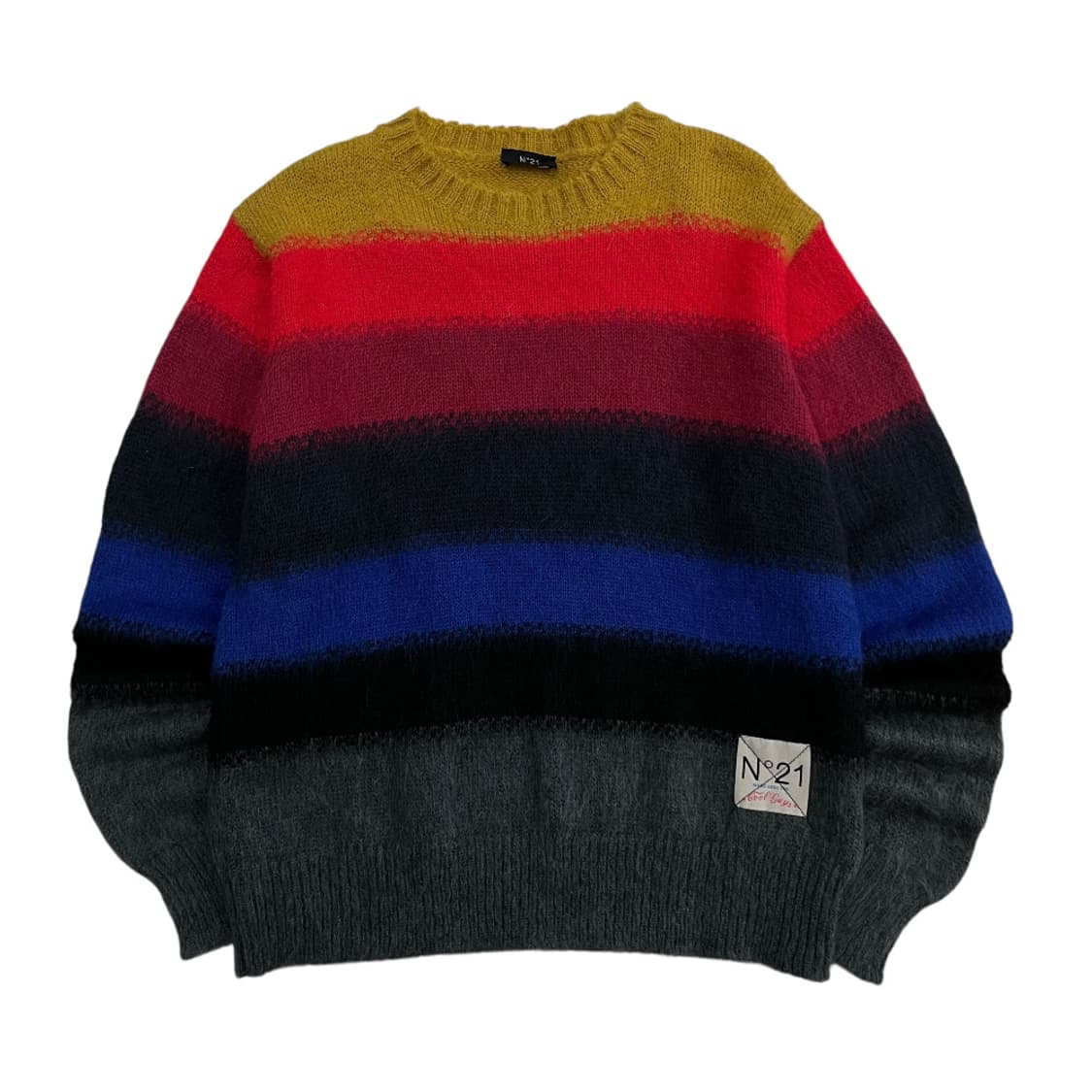 누메로 벤투노 넘버21 멀티배색 모헤어 니트 상품이미지2