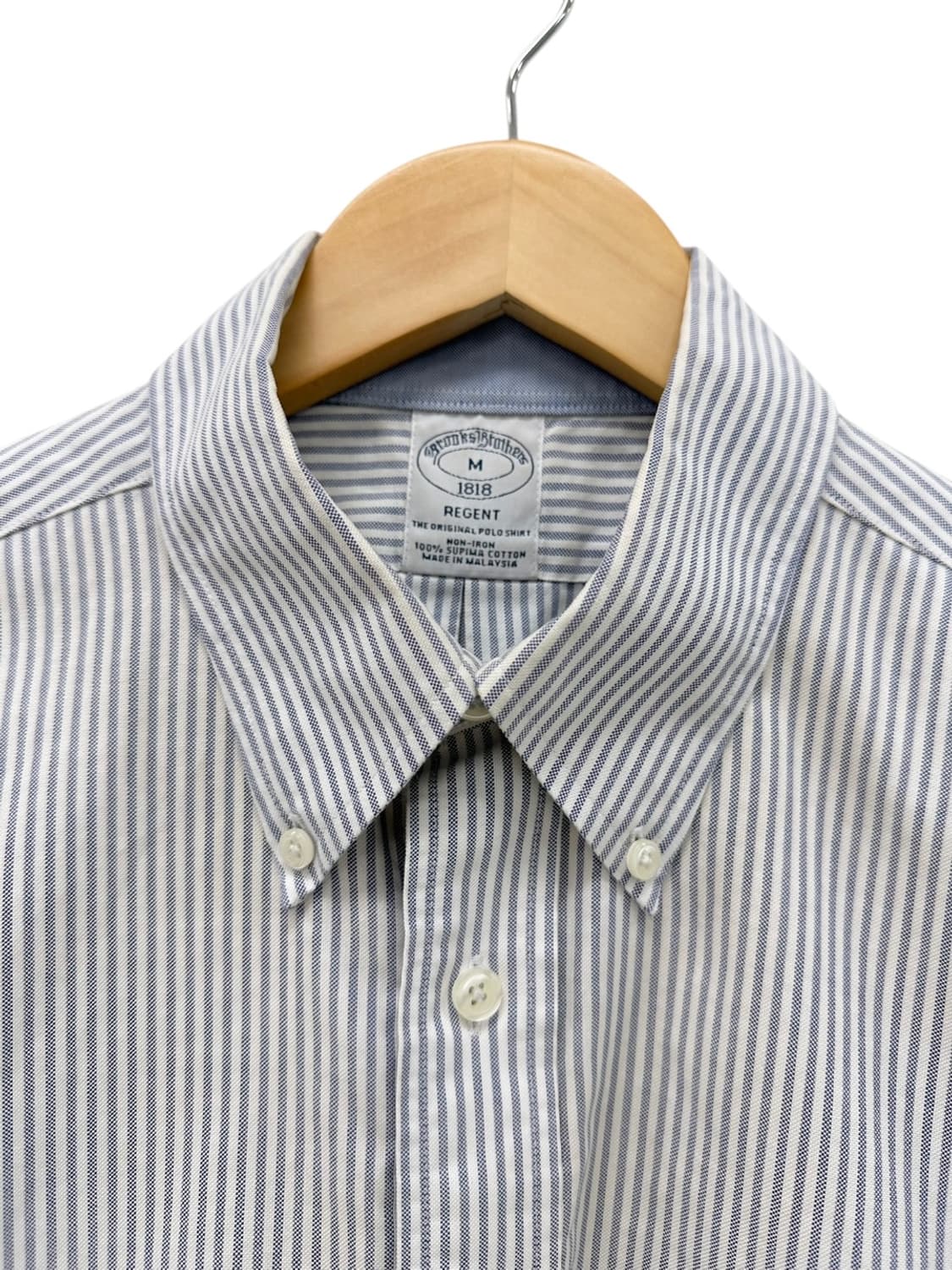 브룩스브라더스 스트라이프 셔츠 화이트&스카이블루 (M) 상품이미지3