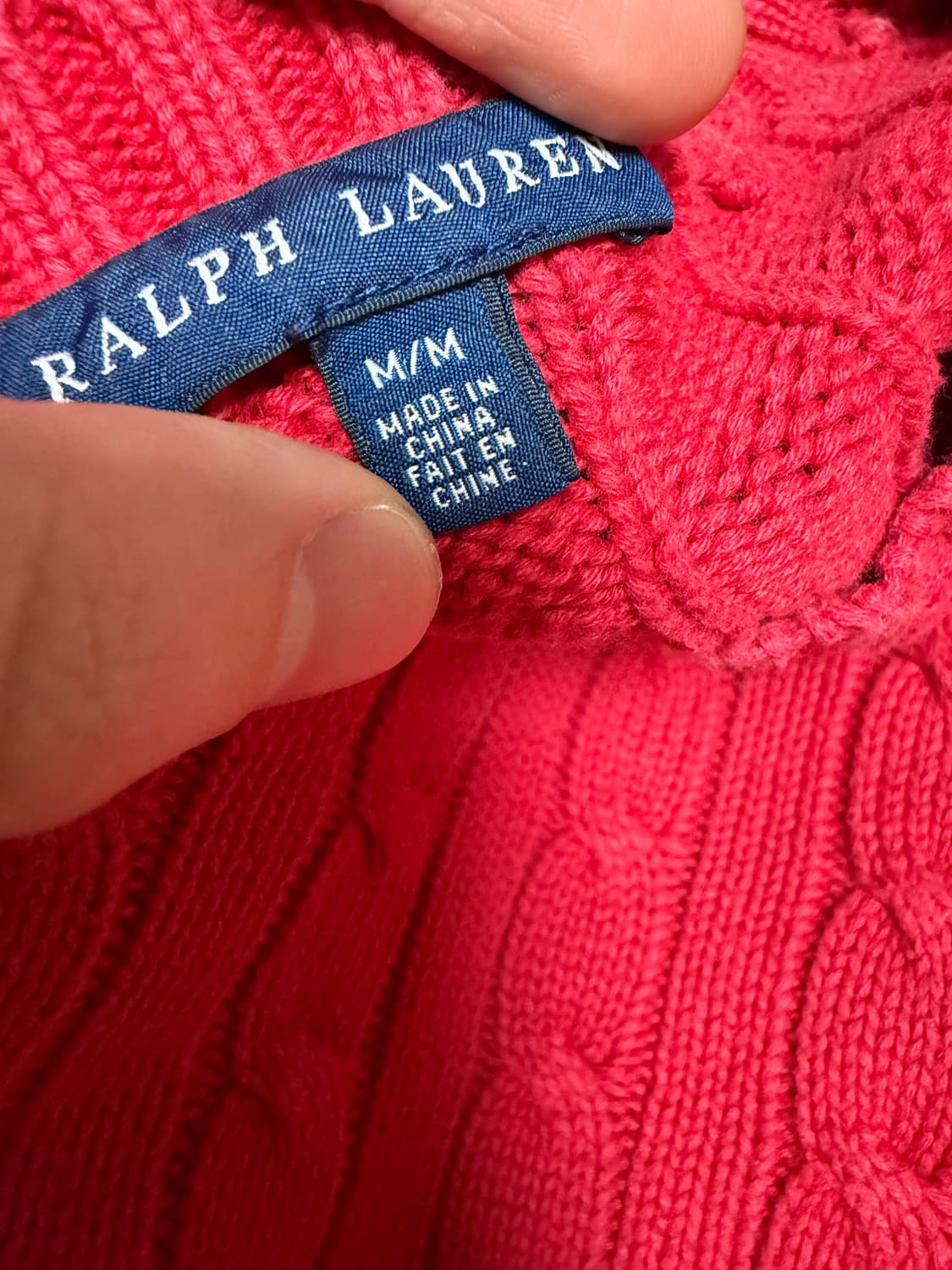 빈티지 폴로 꽈배기 케이블 니트 M 상품이미지2