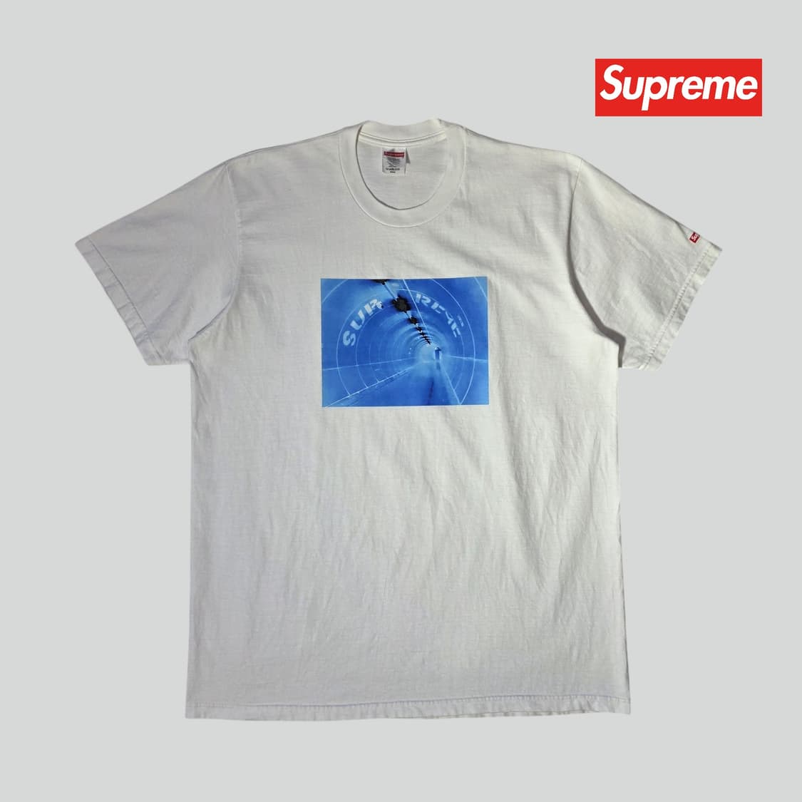 [L]슈프림 터널 티셔츠 화이트 상품이미지1