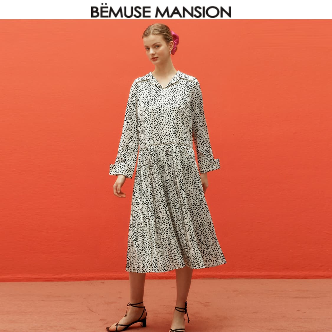 비뮤즈맨션(BEMUSE MANSION) Elly 플리츠원피스 프리사이즈 상품이미지3