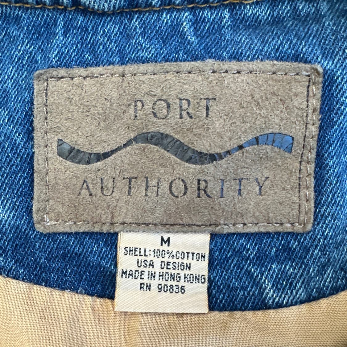 90s Port Authority 코스트코 빈티지 데님 바시티 자켓 상품이미지5