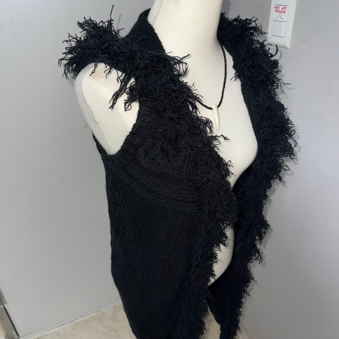 니트 후드 조끼 히피 오리엔탈  상품이미지3