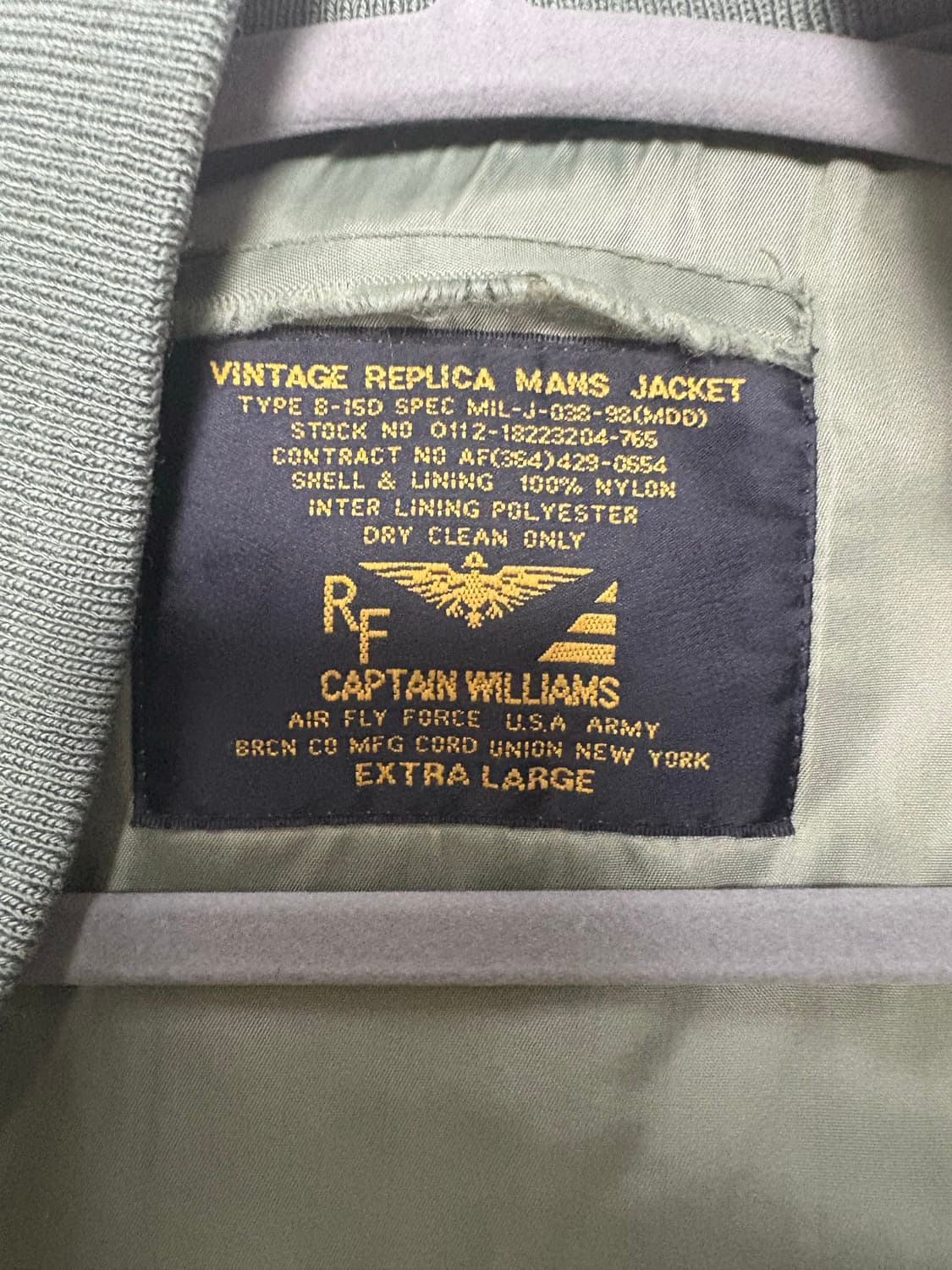 RF 캡틴 윌리엄스 Captain Williams Ma-1 상품이미지3