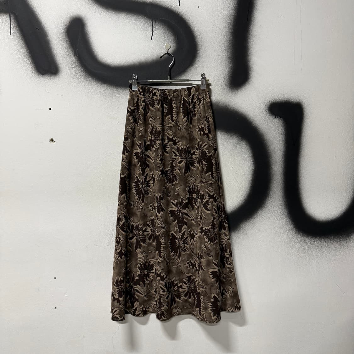VTG 빈티지 브라운 오리엔탈 에스닉 패턴 롱스커트 상품이미지1