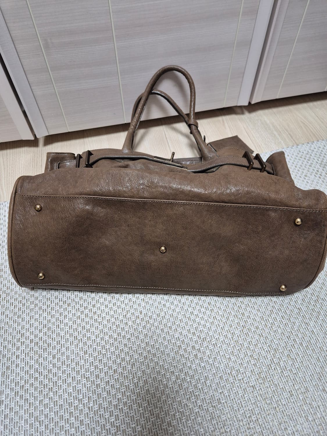 (정품) TIME 타임 카프스킨 버클 빅백  토트백 켈리백 상품이미지8