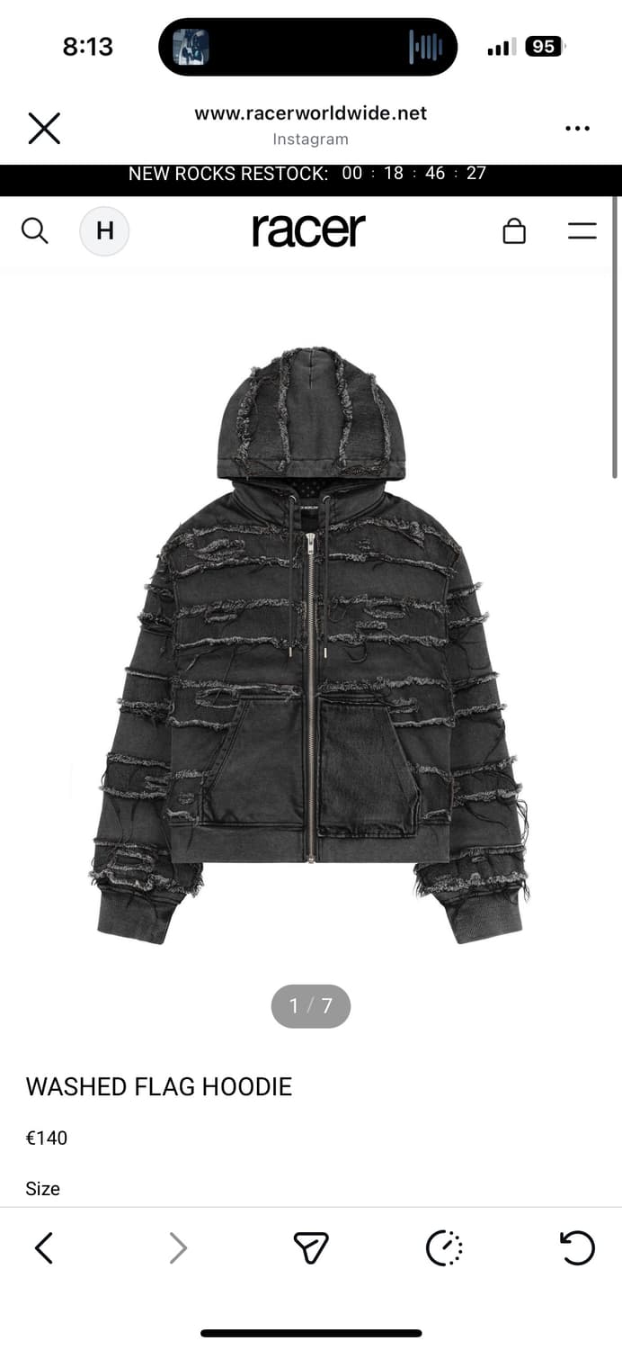 Racer worldwide 후드집업 XL 상품이미지1