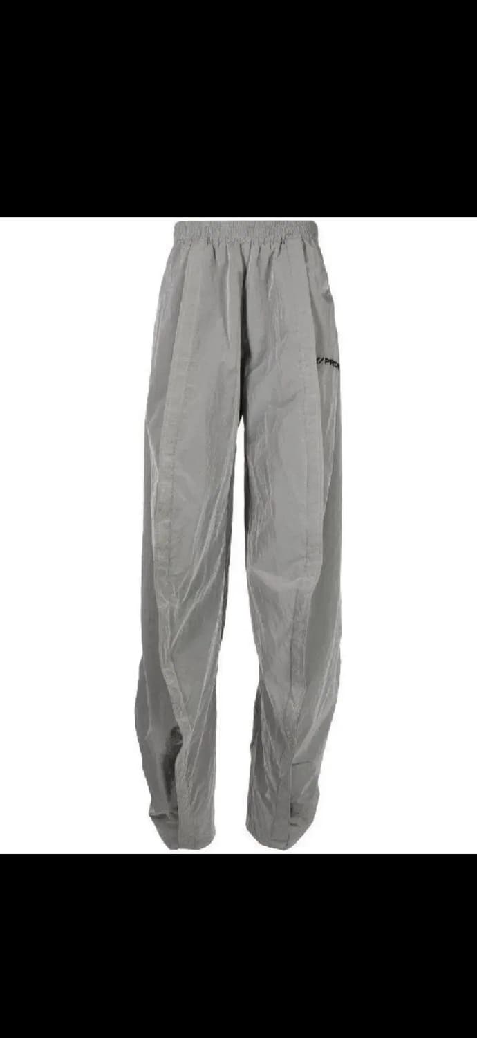 Y/PROJECT 와이프로젝트 로고 프레스드 크리즈 트랙팬츠 그레이M 상품이미지3