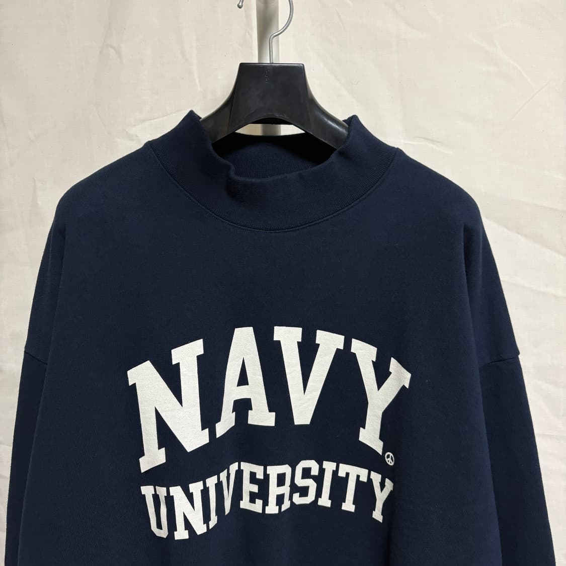 듀테로 모크넥 맨투맨 스웻셔츠 / 네이비, L 상품이미지2