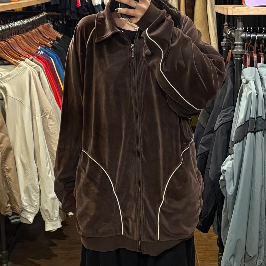 [HI] VTG 벨벳져지 브라운 상품이미지1