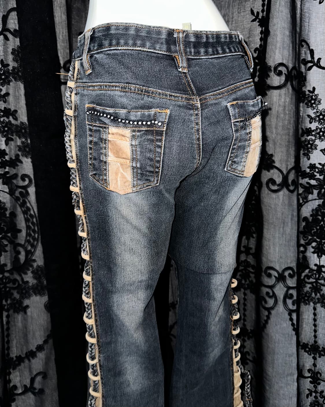 Side Detail Denim Bootcut Pants 상품이미지5