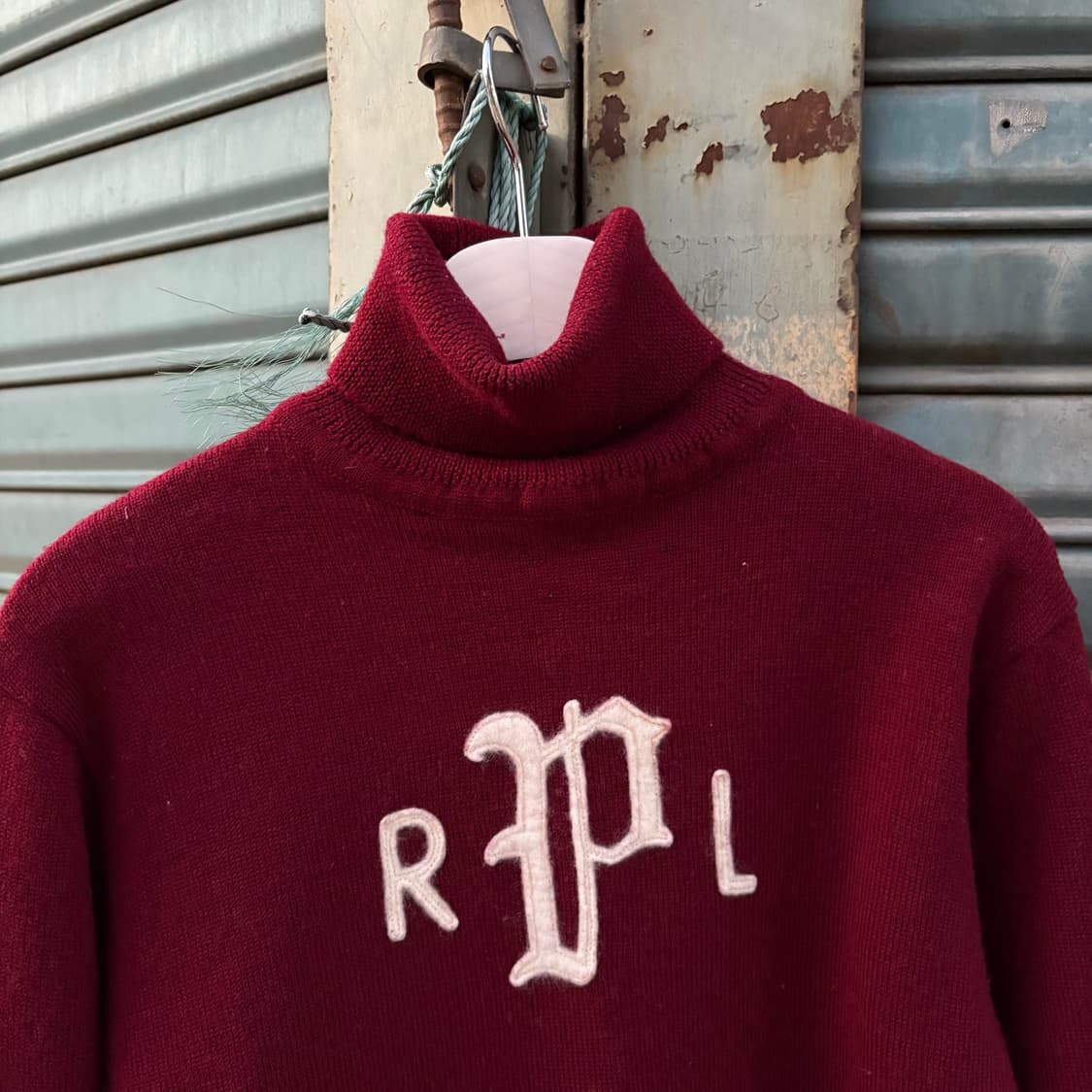 폴로 스포츠 랄츠 로렌 버건디 울 터틀넥 스웨터 상품이미지2