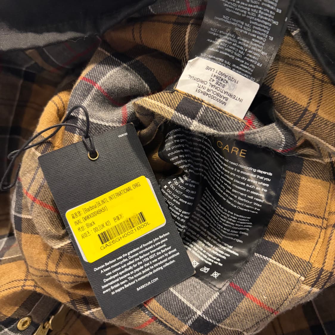 [L] 바버 인터내셔널 블랙 왁스 자켓 오케이몰 택 D617 상품이미지9