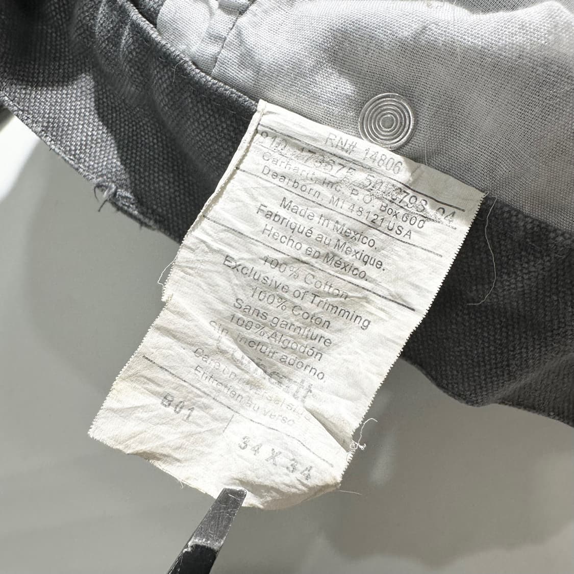 칼하트 B01 더블니 카펜터 워크 팬츠 상품이미지7