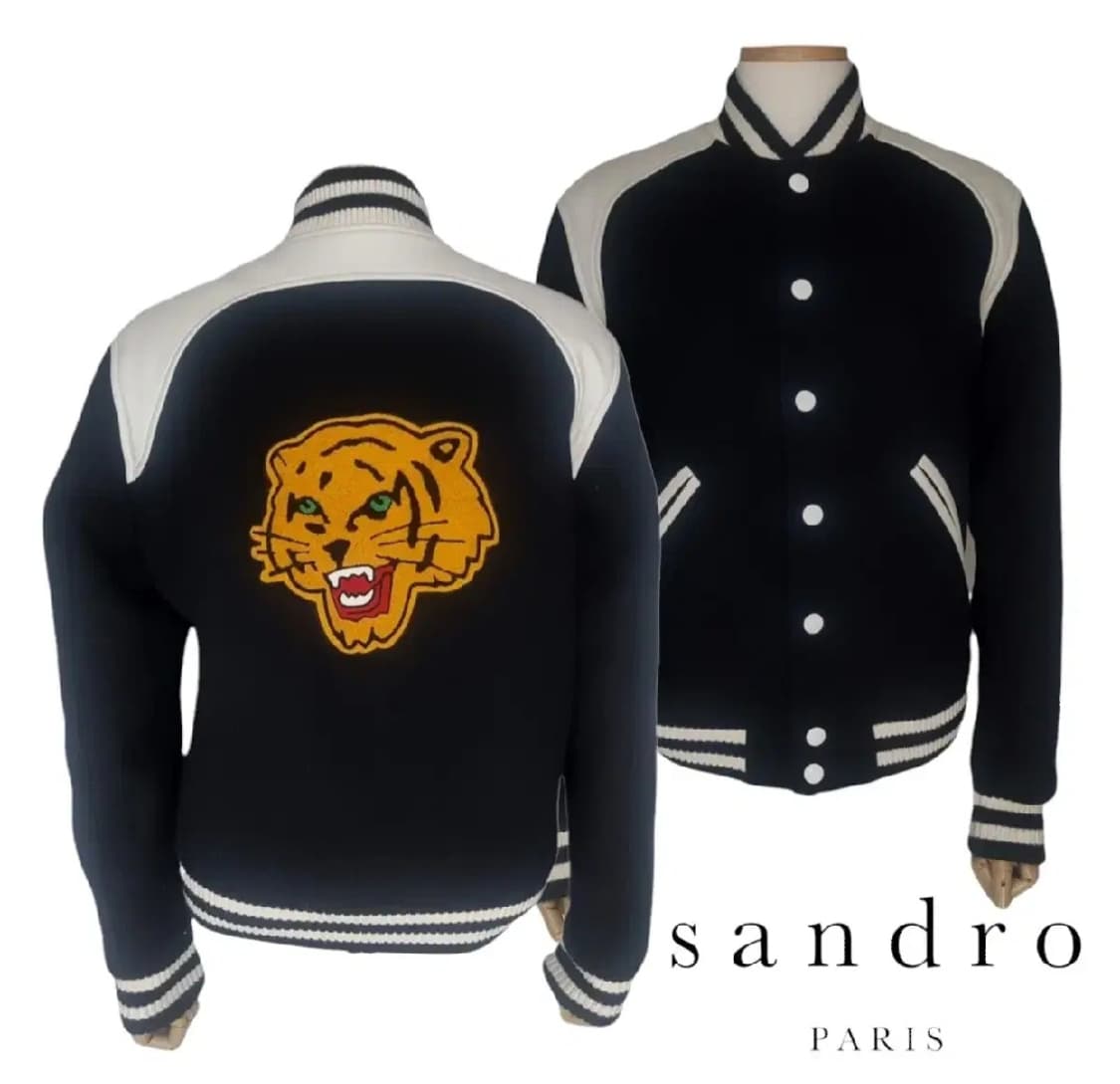 (M) 18FW 산드로옴므 바시티자켓 산드로자켓 스타디움자켓 sandro 상품이미지1