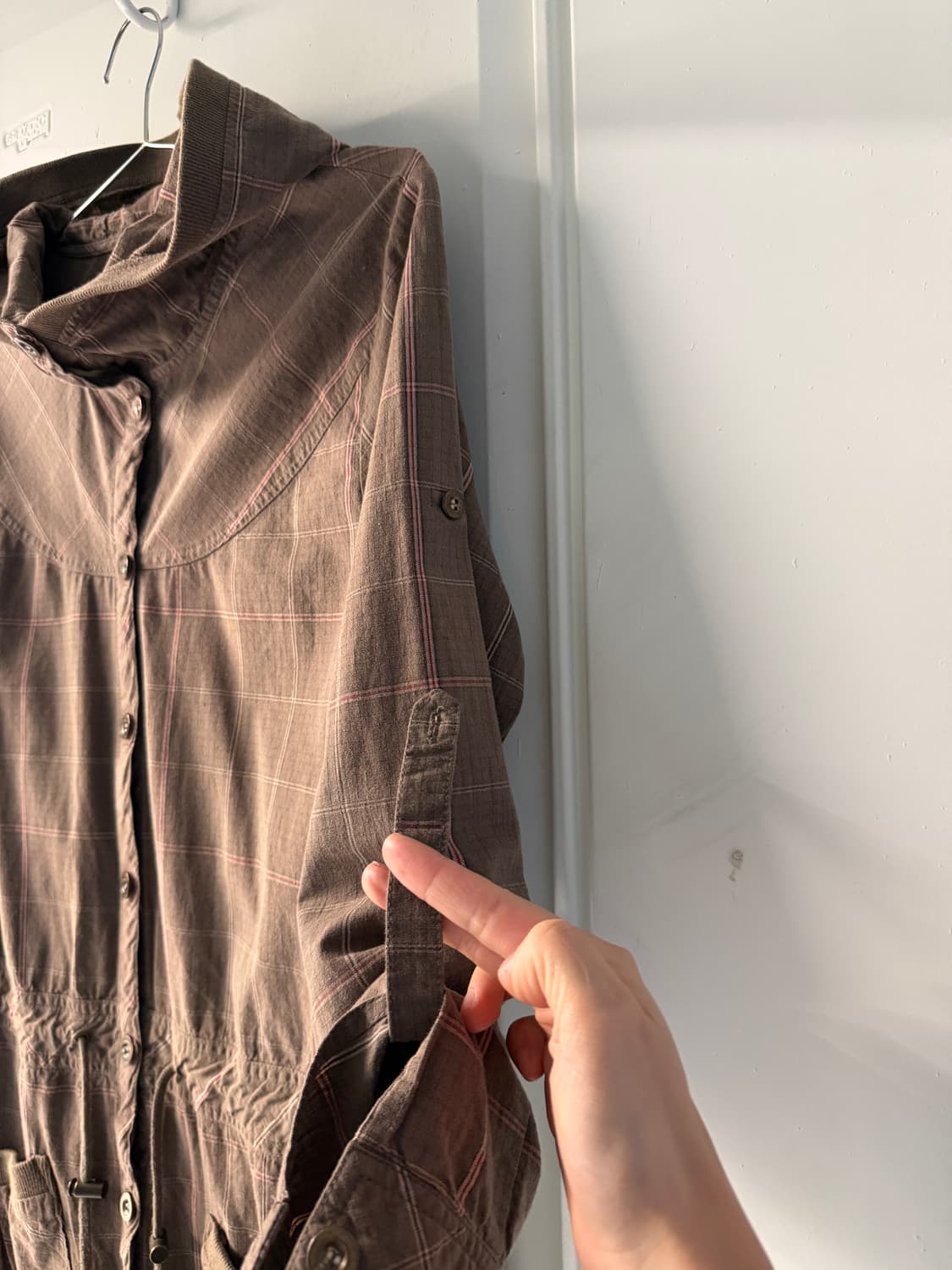 일본빈티지 모리 체크 브라운 야상 자켓 상품이미지8