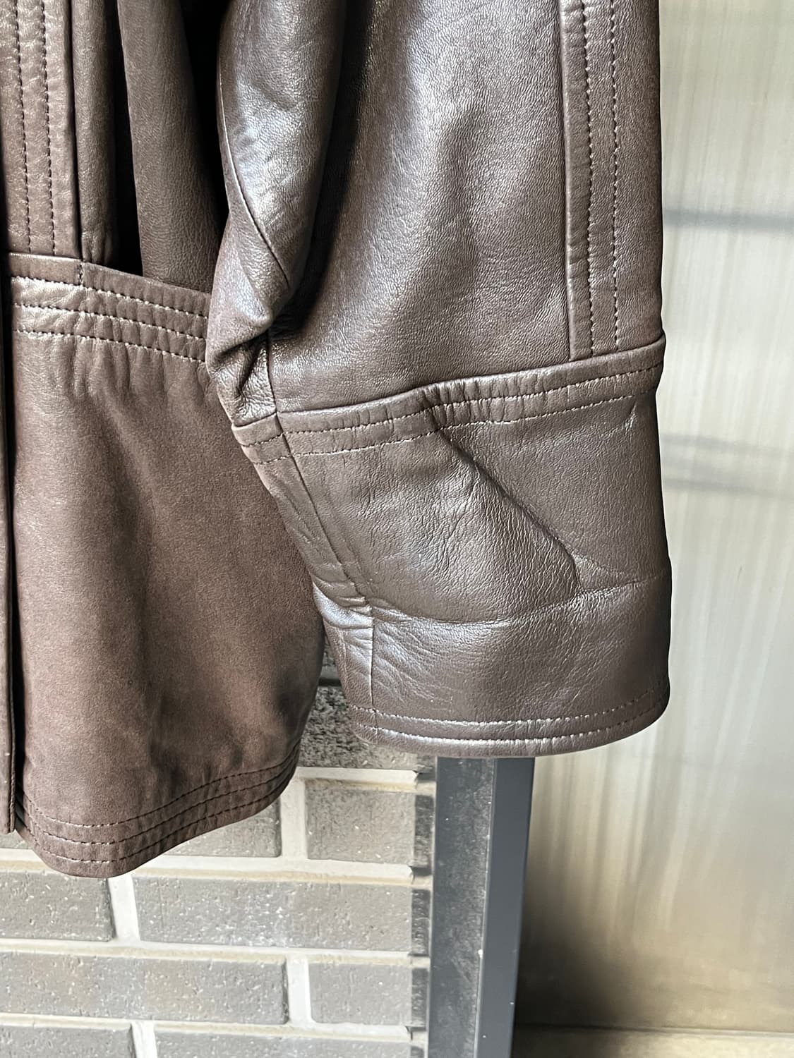 90s CIEL-UN lambskin 양가죽 더블브레스트 자켓 상품이미지6