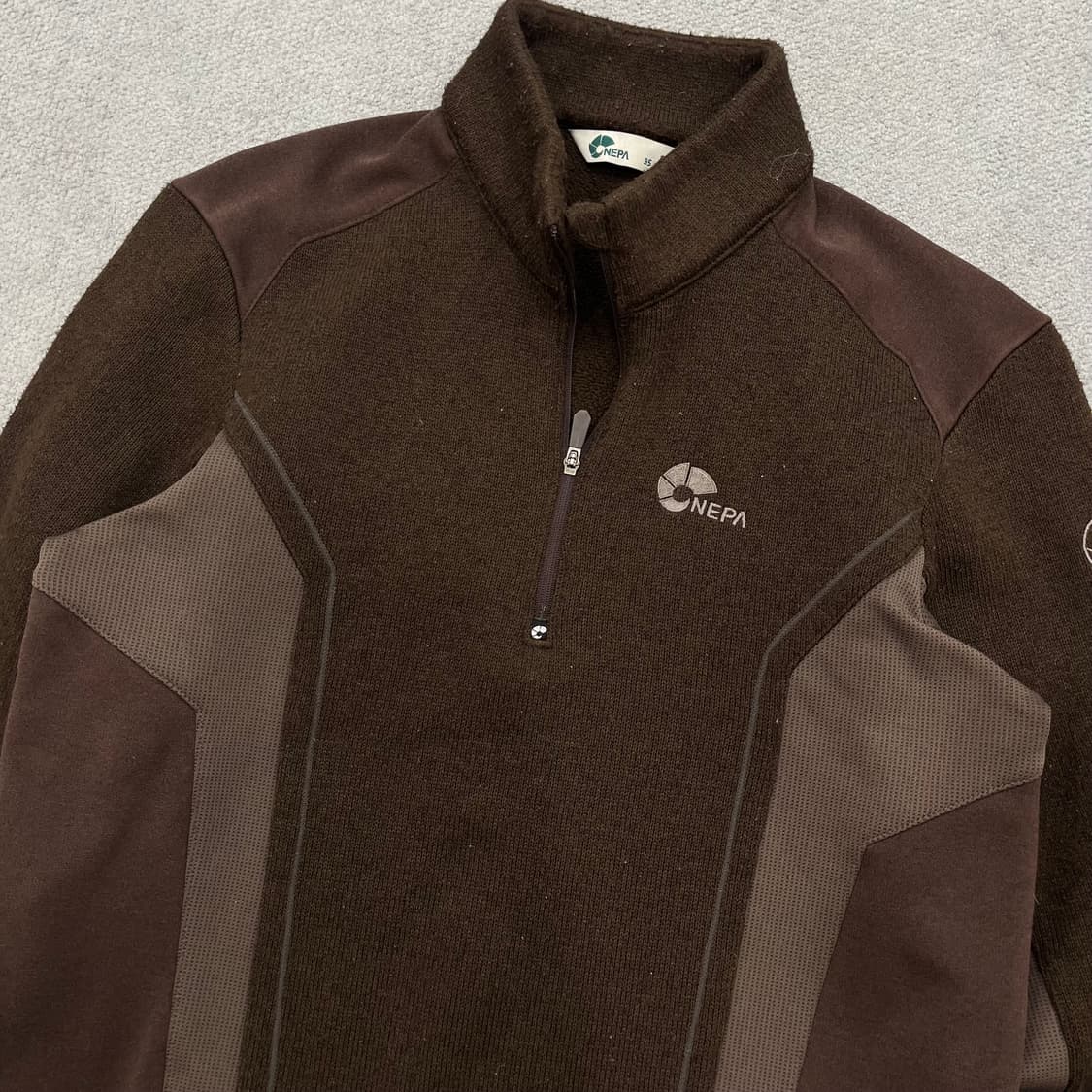 95 네파 브라운 하프집업 티셔츠 상품이미지2